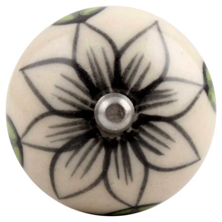 Black Flower Ceramic Wine Stopper